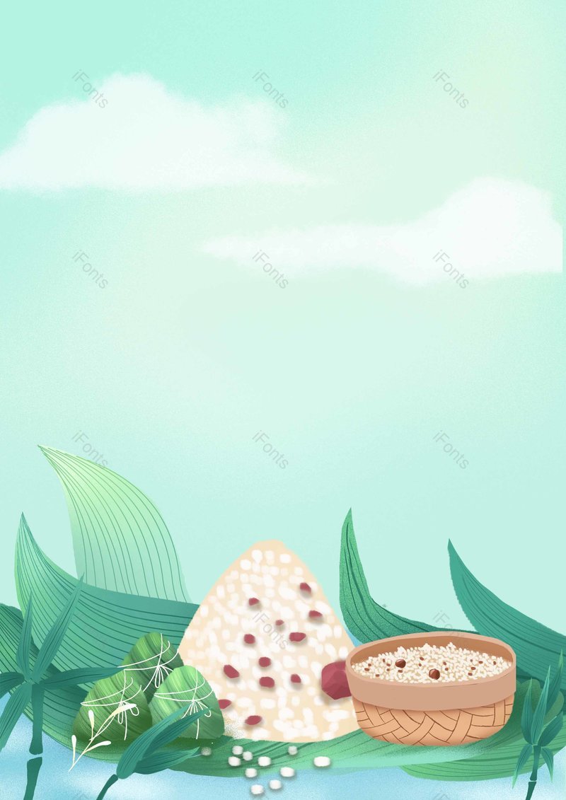 端午节小清新粽子竹叶背景图  ,插画/手绘图,插画/手绘图库,插画/手绘图下载,插画/手绘